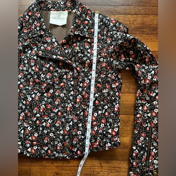 Anthropologie Floral Bomber Jacket - Black and Red - Picture 5 of 6